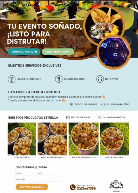 Diseño UI/UX de prototipo de aplicación para eventos de cocteles - Interfaz intuitiva y elegante