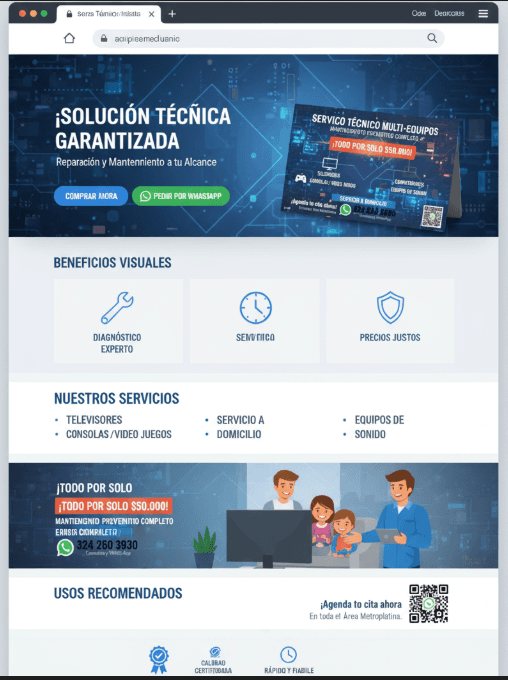 Diseño UI/UX de prototipo de aplicación móvil para servicio técnico - Interfaz moderna y funcional
